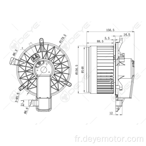 Voiture 12v de ventilateur automobile pour Chrysler 300